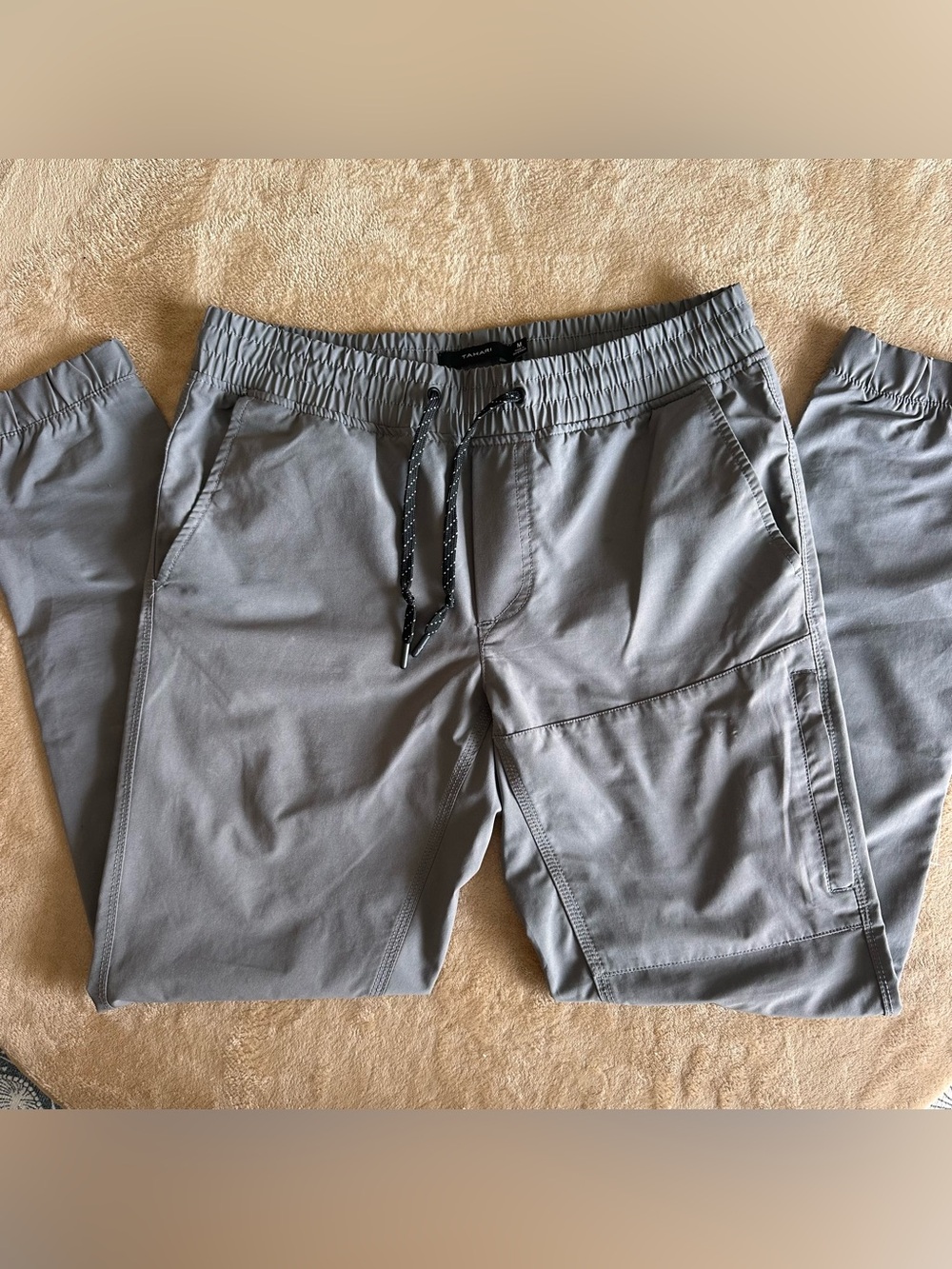 Tahari Sport Men's Motion Tech Joggers Sweatpants Gray Medium